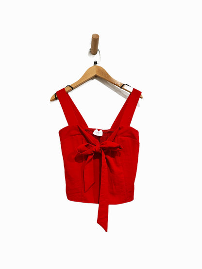 Sienna Sky Red Tie Front Tank Top - Small