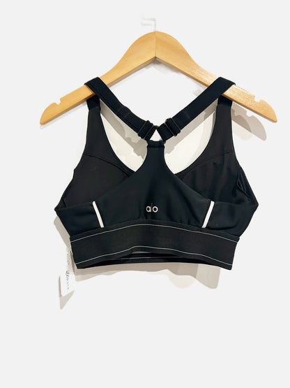 alo Airlift Suit Up Bra in Black/White - Small