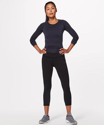 Lululemon Pace Rival Crop 22" in Black - 2
