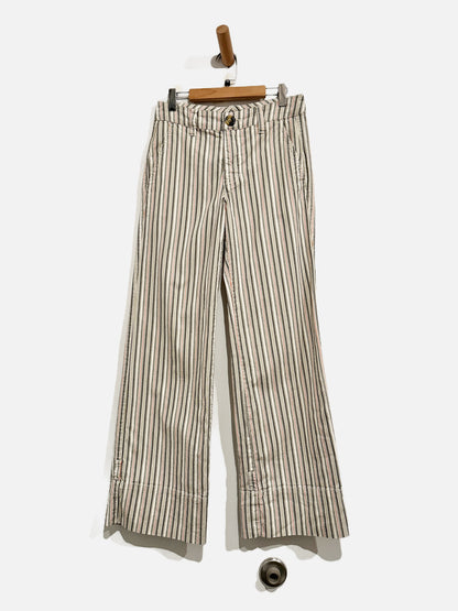 Cabi Gray Stripe Wide Leg Pants - 0