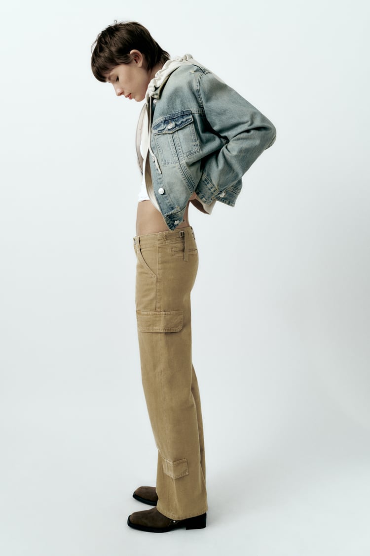 Zara NWT Mid Rise Cargo Pants - 8