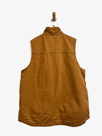 Carhartt NWT Washed Duck Mock-Neck Vest in Brown - Large Tall