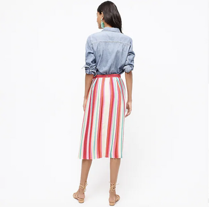 J.Crew NWT Multicolor Pleated Skirt - 14