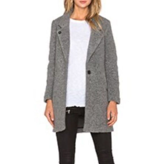 Scotch & Soda Tailored Coat in Heather Gray Size 3/Large