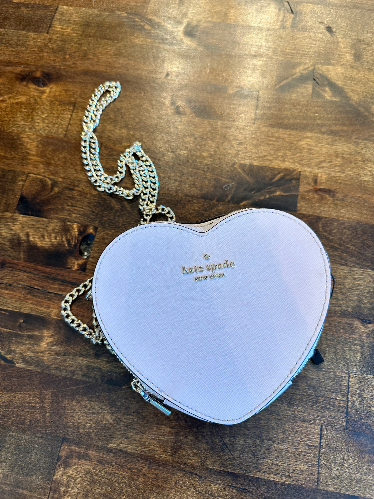 Kate Spade Love Shack Mini Heart Crossbody Purse in Rosebud Pink