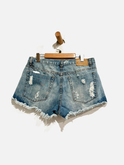 One Teaspoon Distressed Denim Shorts - 27