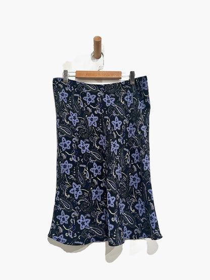 Charlotte Russe Vintage Purple Paisley Midi Skirt