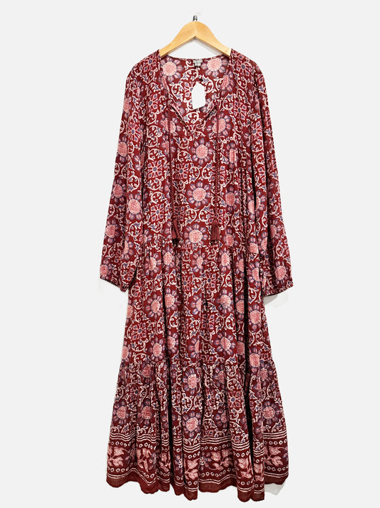 Aerie Red Floral Maxi Dress - XL