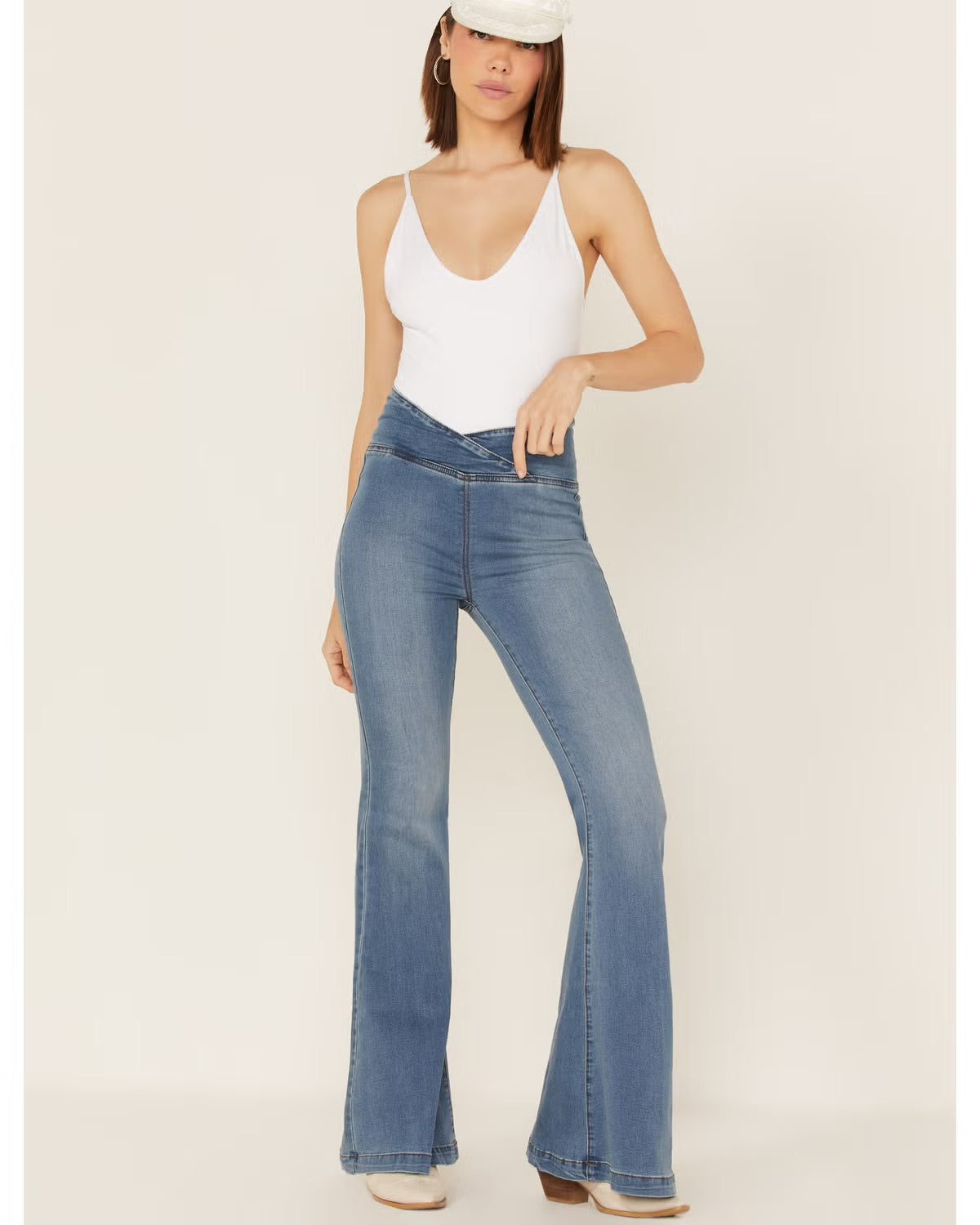 Free People Venice Beach Flare Jeans in Brazil Blue - 27