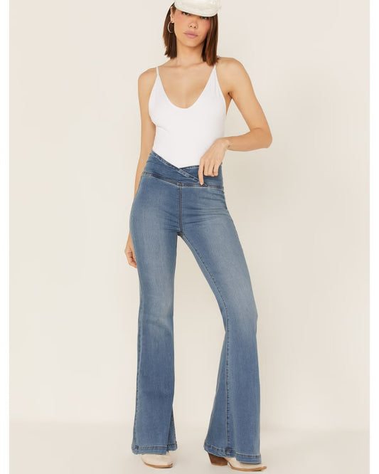 Free People Venice Beach Flare Jeans in Brazil Blue - 27