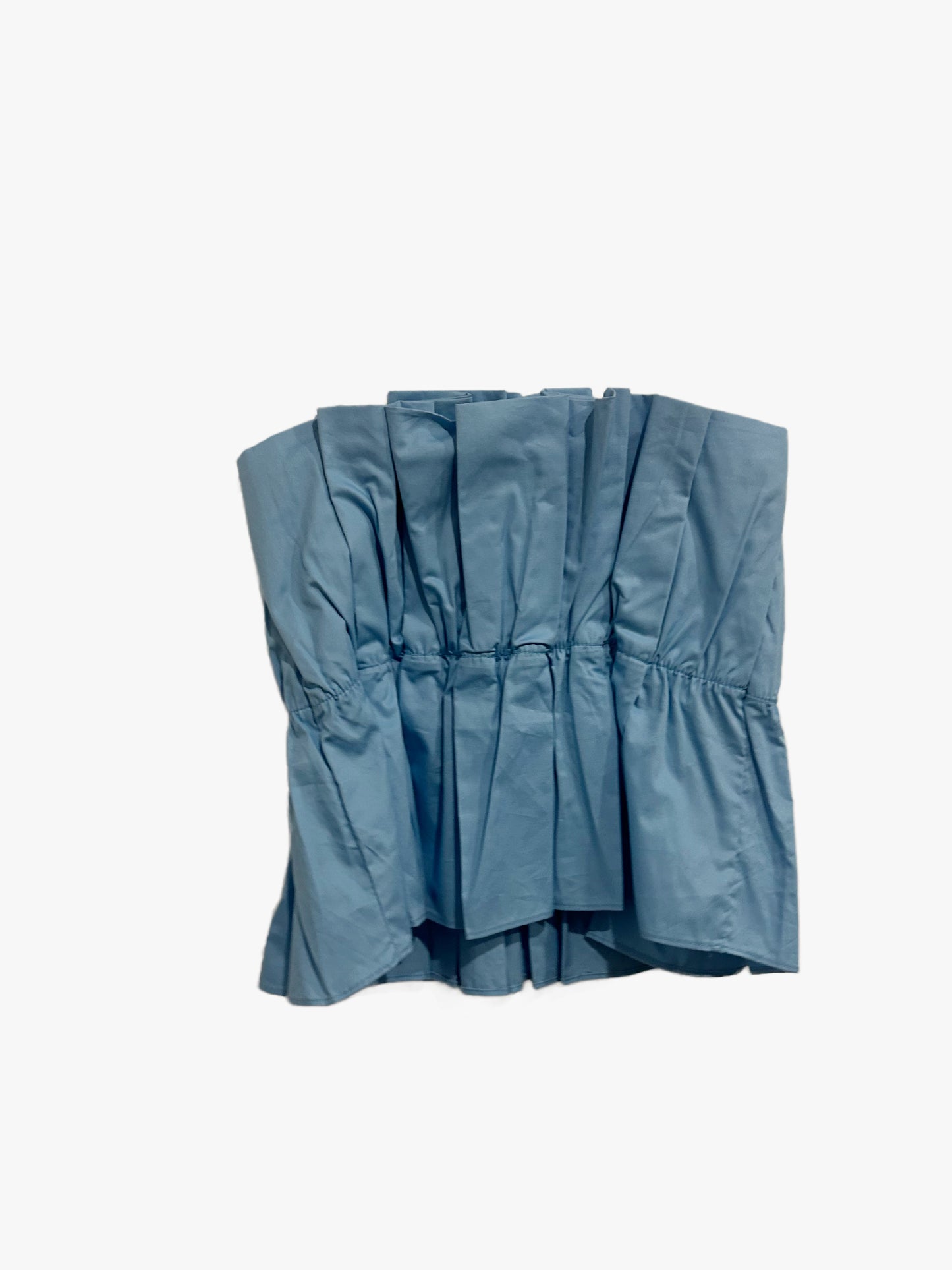 Do+Be NWT Blue Pleated Strapless Top - Medium