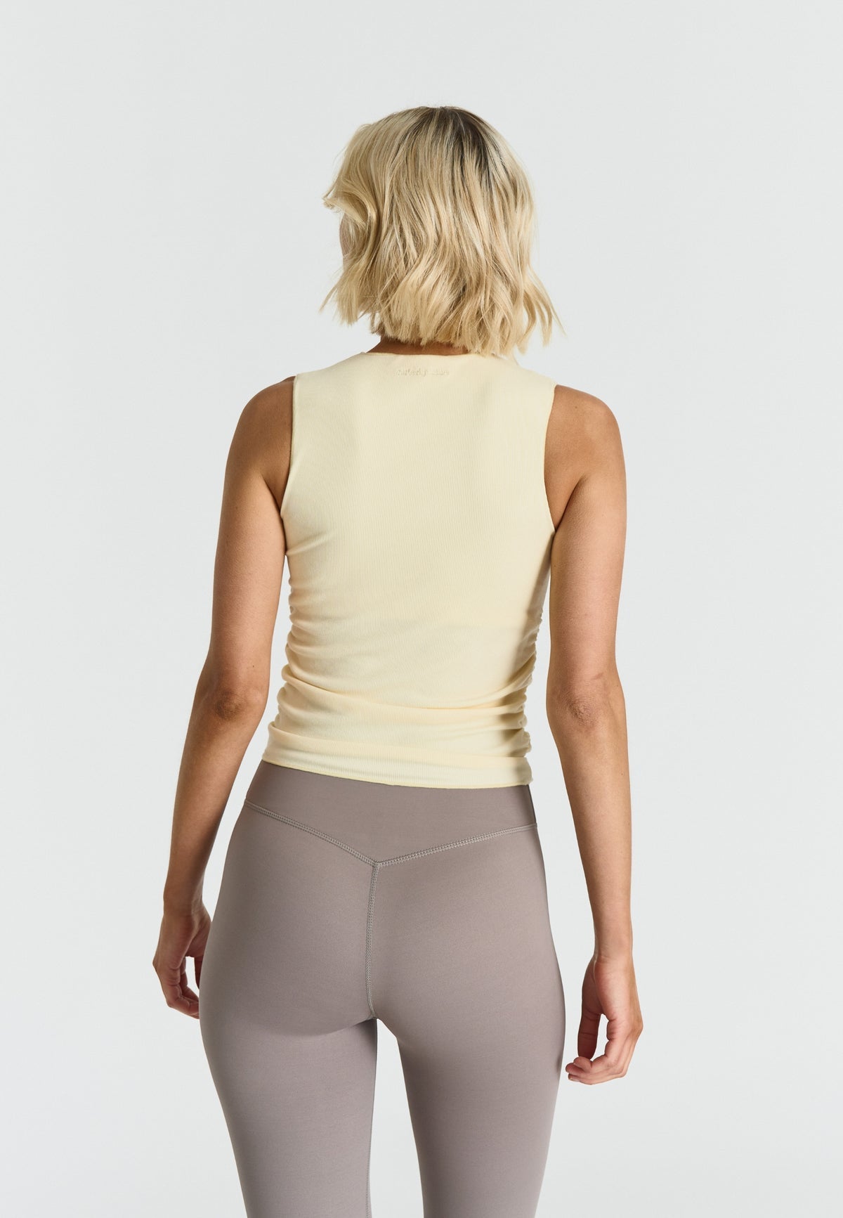Sisterly Tribe Ribbed Modal Tank Top in Lemonade - Medium