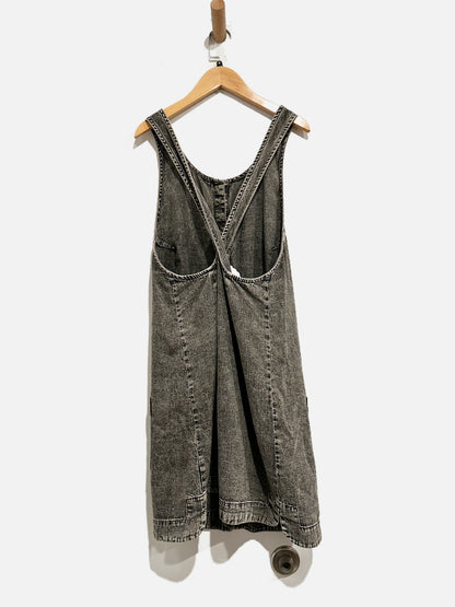 Free People Wilderado Denim Mini Dress in On Mute - Medium