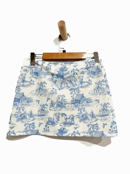 Edikted Delft Print Low Rise Skirt - Small