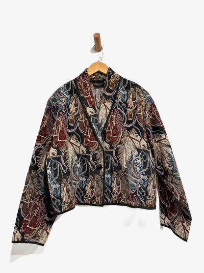 Raja Vintage Horse Tapestry Blazer - 0S