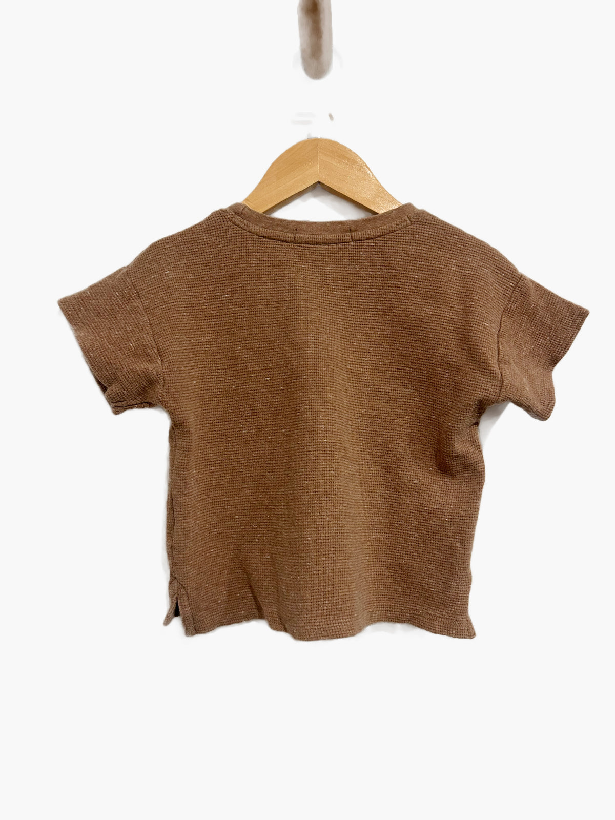 Kendi Brown Waffle Knit Short Set - 4T