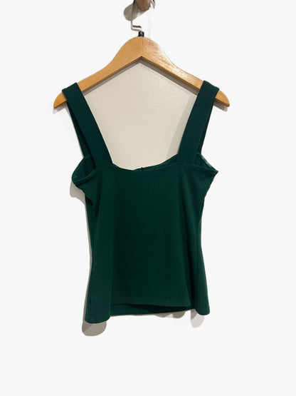Reformation Canyon Knit Tank in Emerald - Small