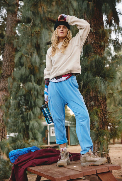 Free People Movement Hot Shot Pants in Riviera Blue - XS