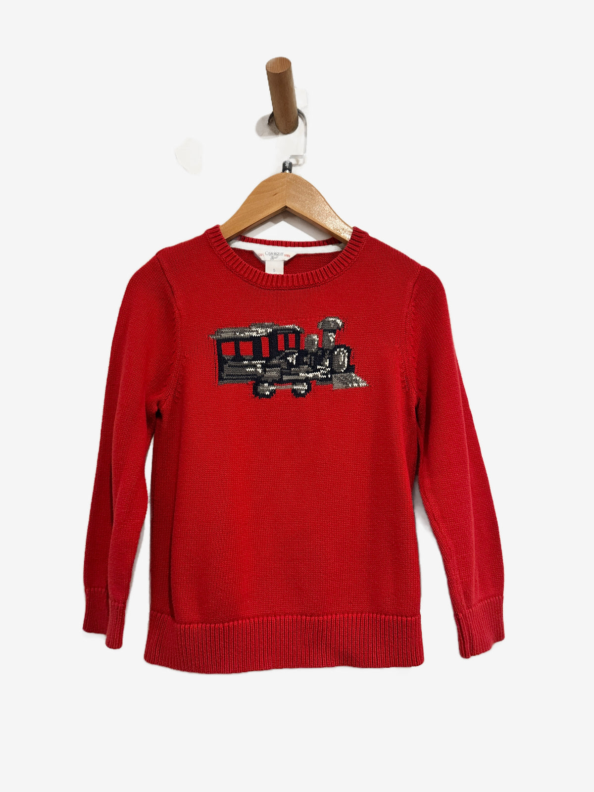OshKosh Red Train Sweater - 5