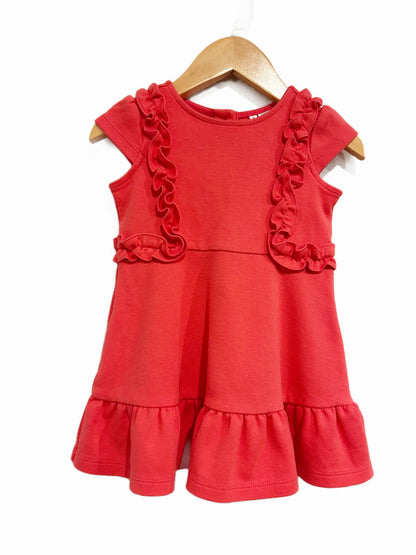 Janie and Jack Pink Ruffle Dress - 12-18m