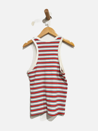 Anthropologie Maeve Red and White Stripe Tank - XXS