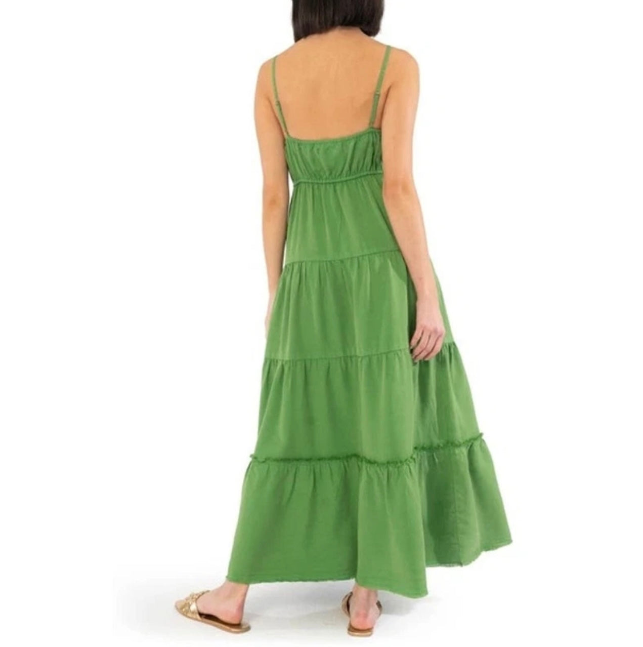Kut from the Kloth Green Tiered Midi Dress - Small