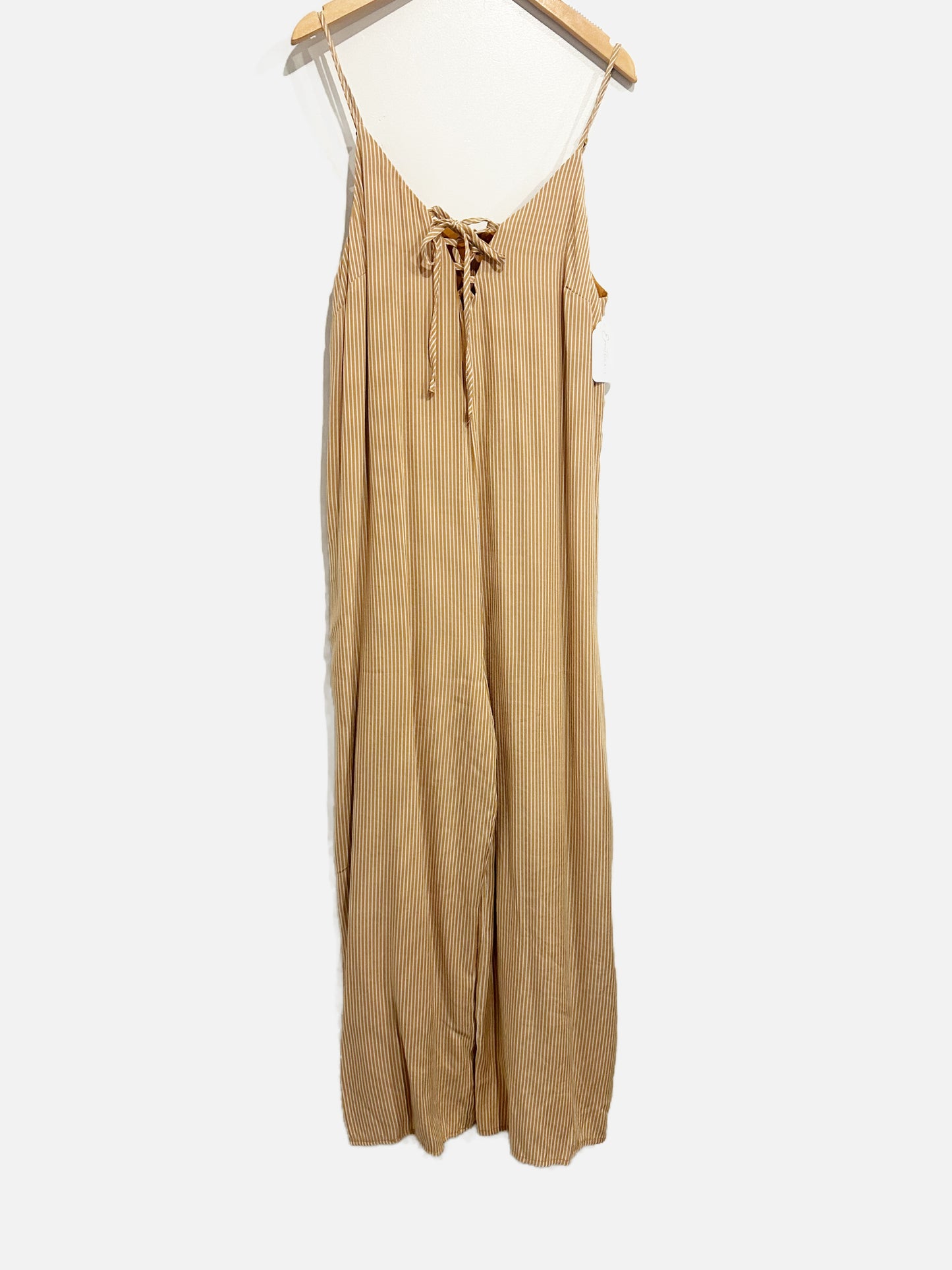 Sadie & Sage Yellow Stripe Jumpsuit - Small