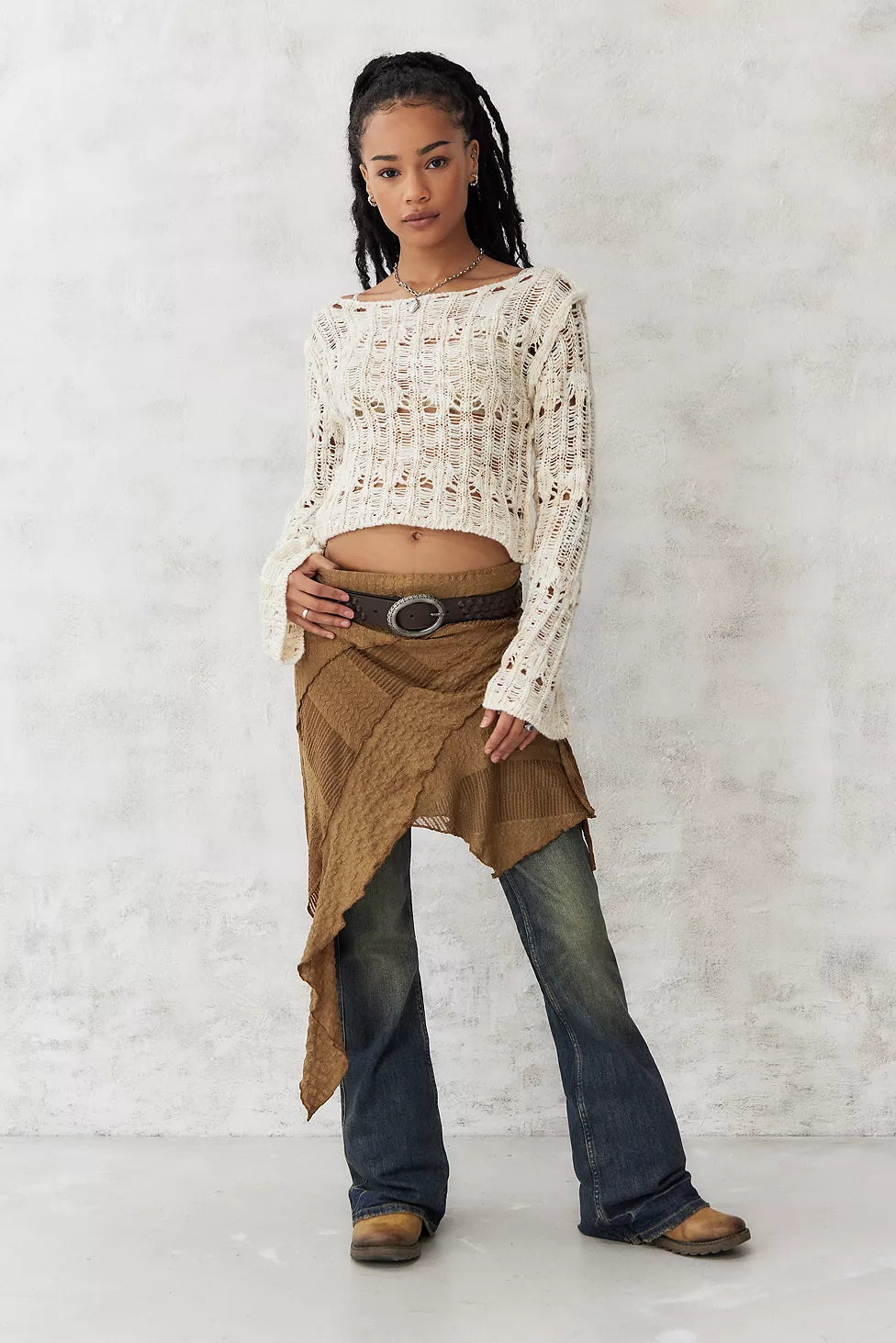 Storia NWT Cream Open Stitch Sweater - Small