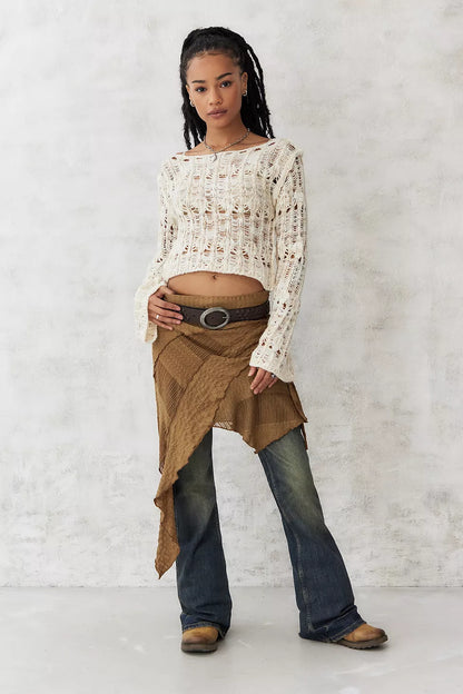 Storia NWT Cream Open Stitch Sweater - Small