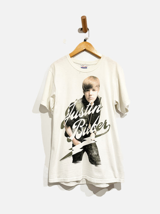 Justin Bieber White World Tour Graphic Tee - Small