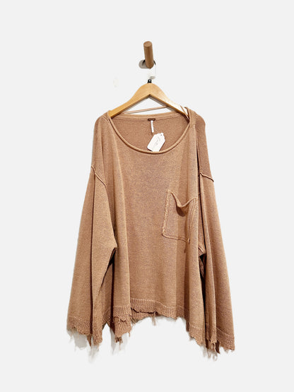 Free People Prism Tan Pullover - Medium