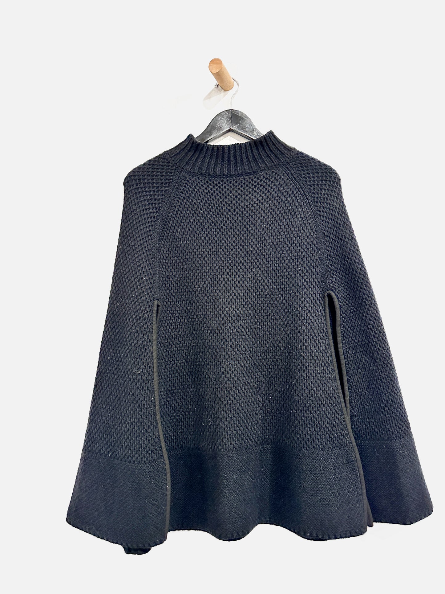 Ralph Lauren Navy Wool Poncho - 0S