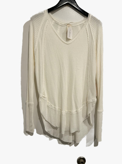 NWT Free People Catalina Thermal Top in Ivory - Small