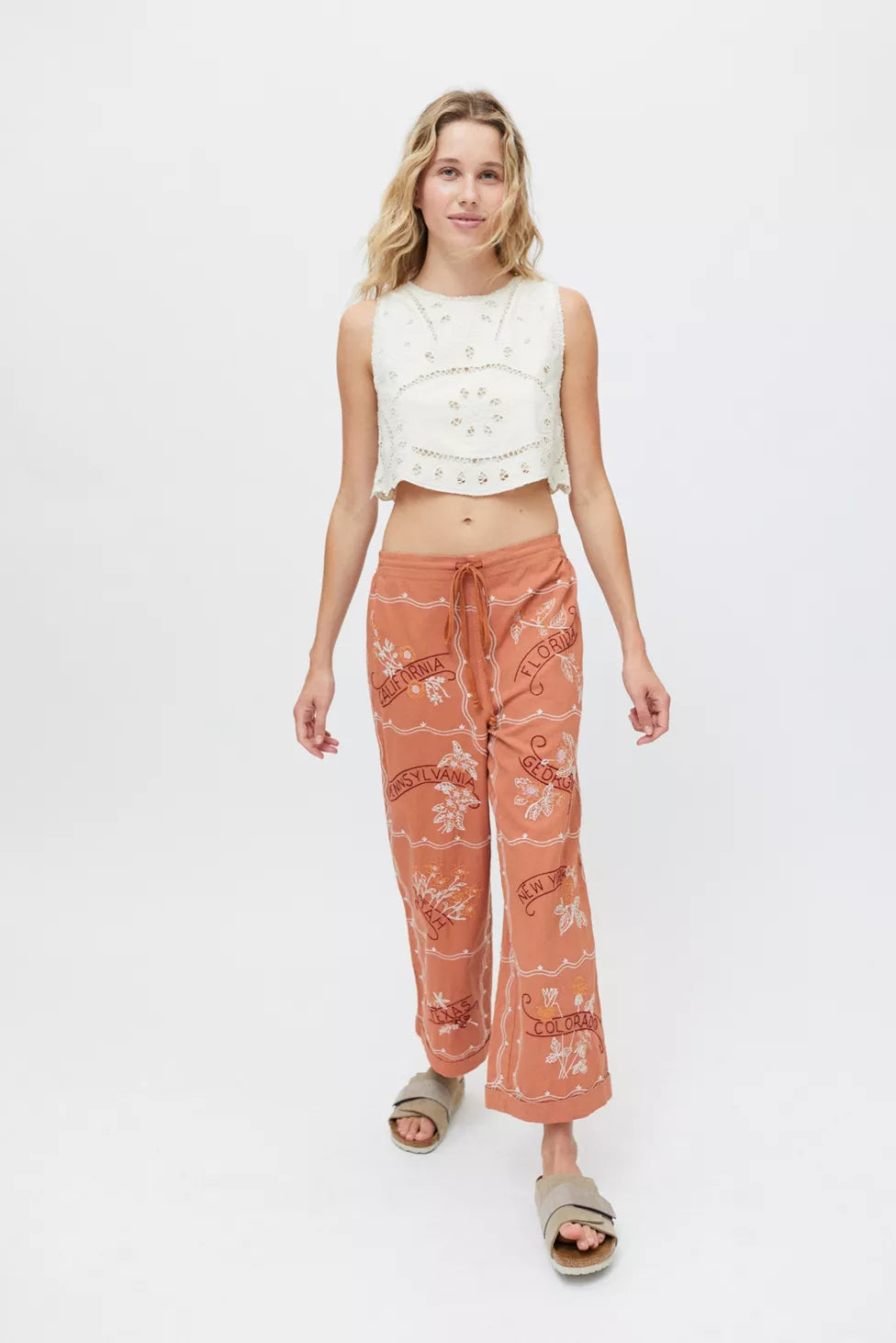 Kimchi Blue State Flower Pant - Small