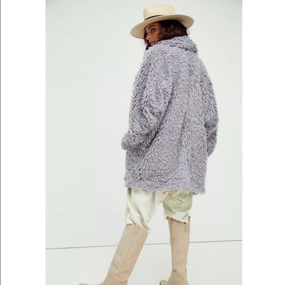 Free People Honeypie Oversized Coat in Lavender - XS