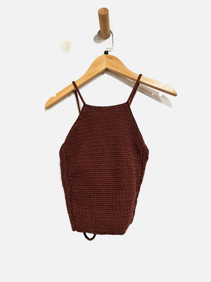Free People Beach Kinsley Sweater Skirt Set in Rum Raisin - Small