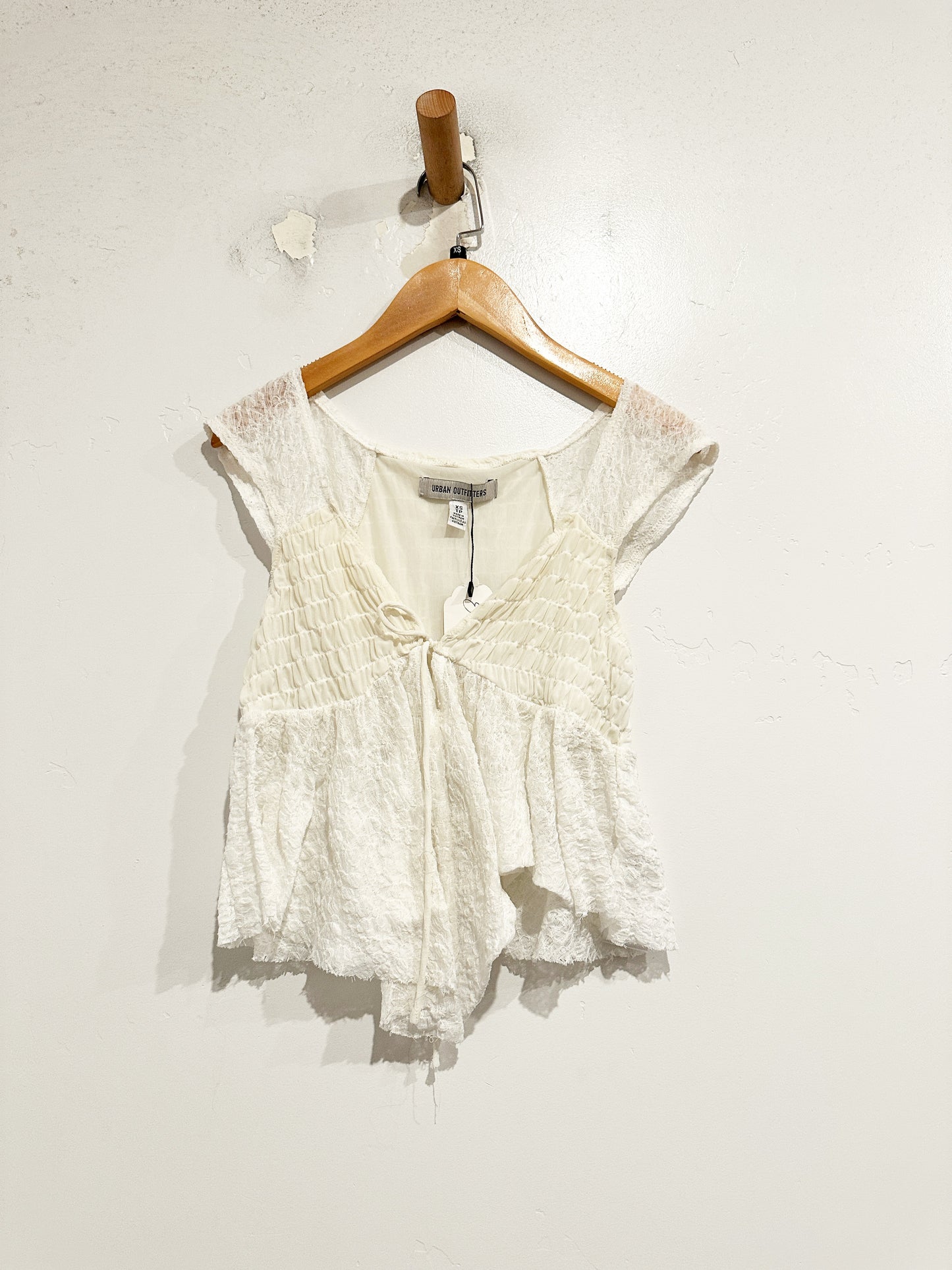 Urban Outfitters Heavenly Babydoll Top in White - XS