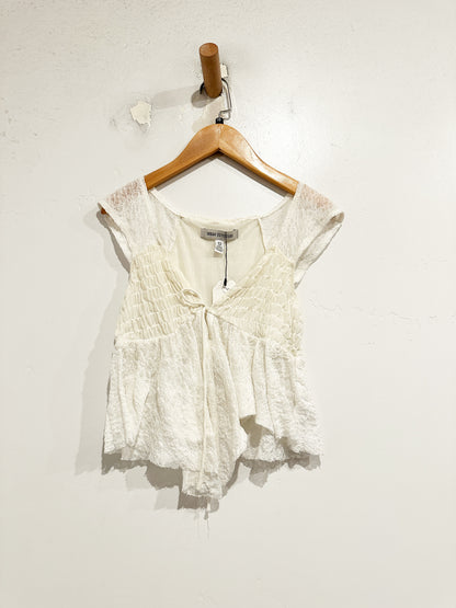 Urban Outfitters Heavenly Babydoll Top in White - XS