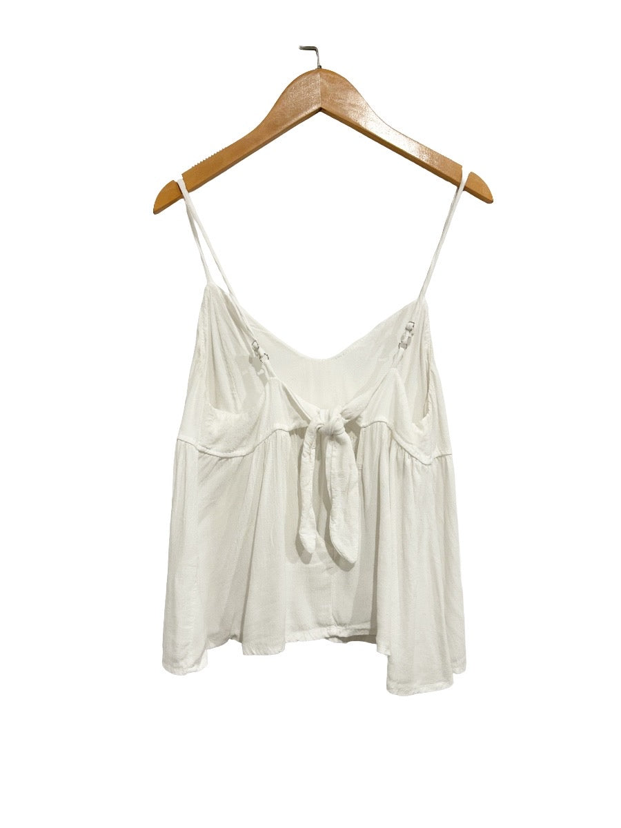 Brandy Melville Cameron White Tie Back Tank