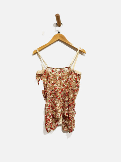 LA Banga Floral Mesh Bustier Top - Large