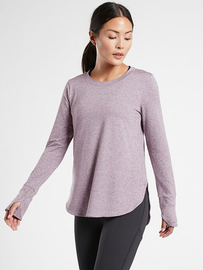 Athleta Uptempo Long Sleeve Top in Dark Sky Violet - Small