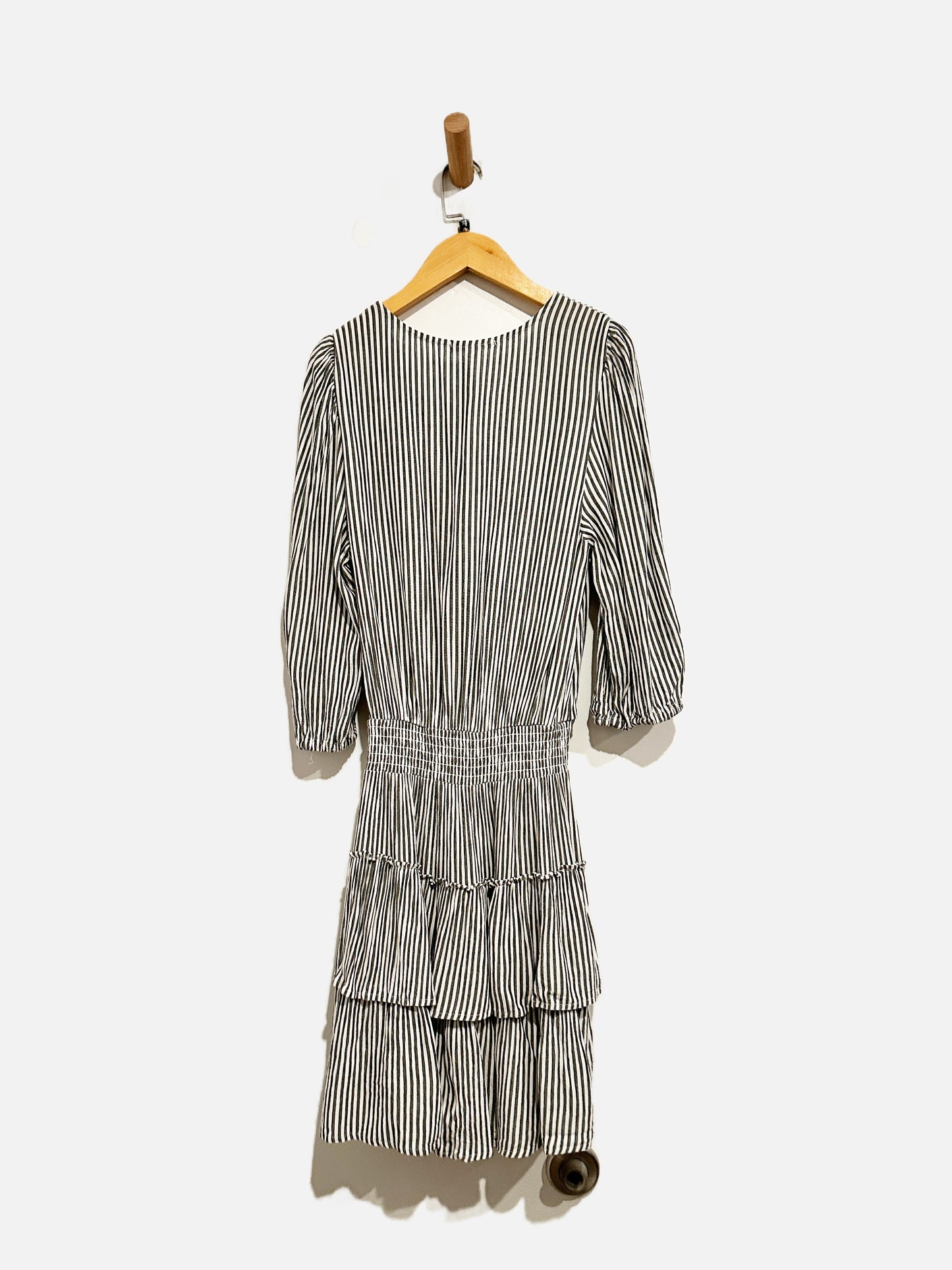 Z Supply Gray and White Stripe Mini Dress - XS