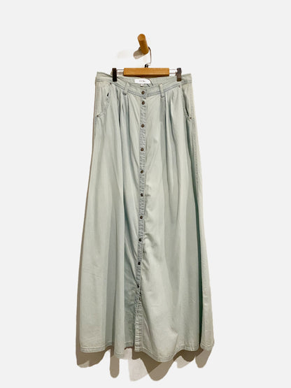 Pistola Chambray Button Front Maxi Skirt - Medium