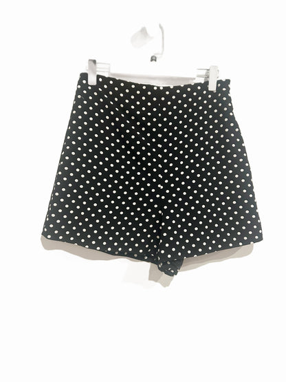 Zara High Waist Black and White Polka Dot Shorts - XS