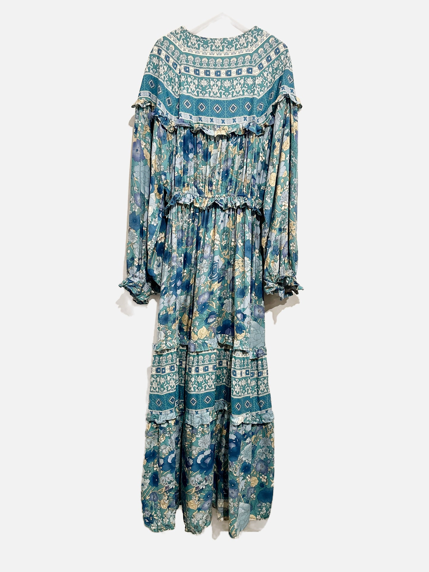 Saints & Hearts Blue Floral Maxi Dress - Medium