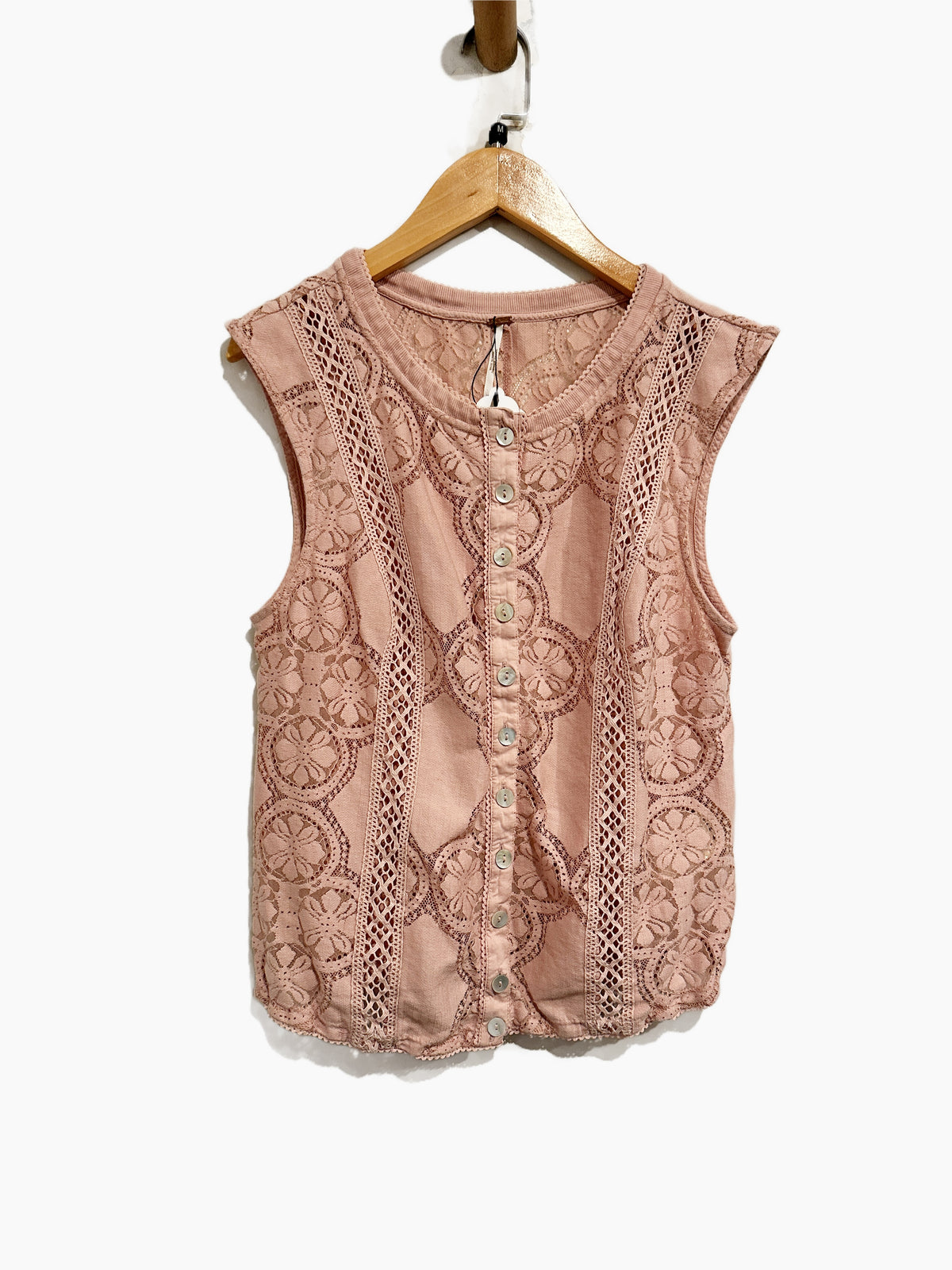 Free People Jae Knit Top in Pale Mauve - Medium
