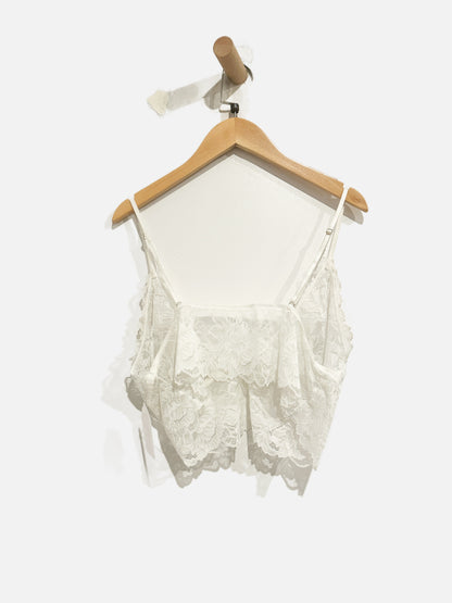 Free People White Lace Bralette - XL