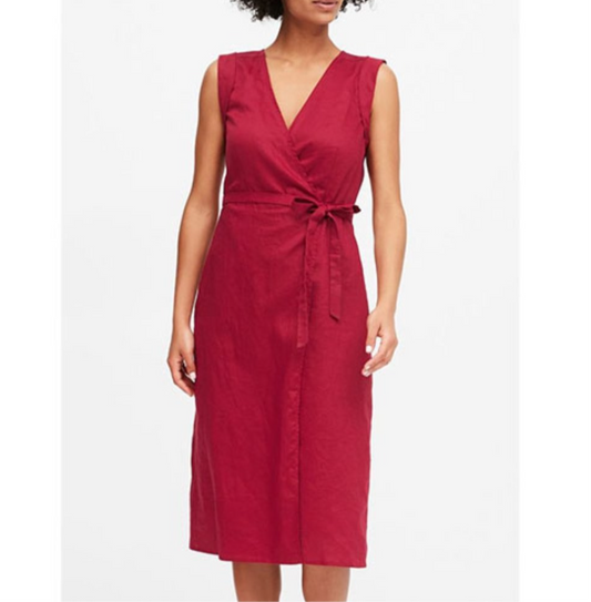 Banana Republic NWT Red Wrap Dress - 0