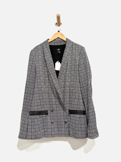 Paige Black and White Houndstooth Blazer - Small