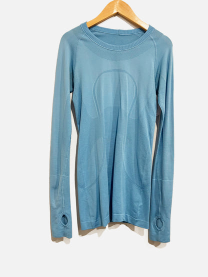 Lululemon Swiftly Tech Long Sleeve Crew in Aqua Smoke - 4
